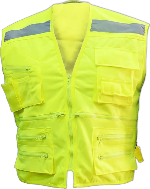 Chaleco Geólogo Poplin Alta Visibilidad – Creaciones Konny Antofagasta